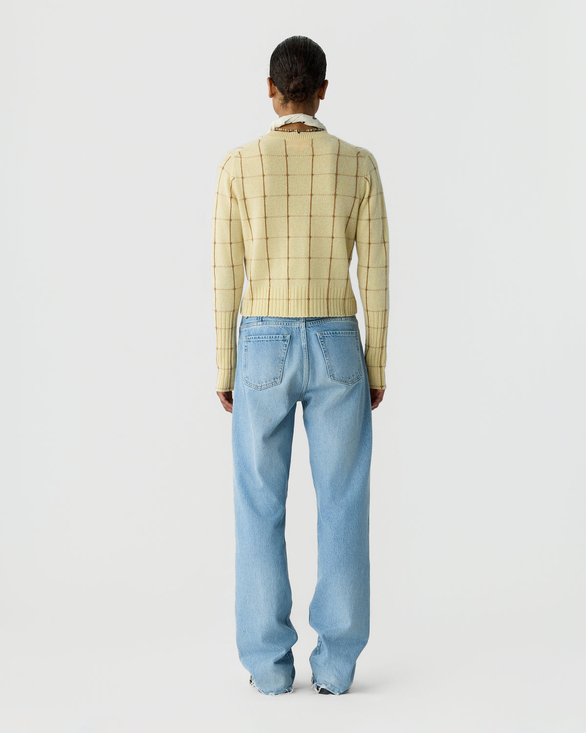 Shrunken Checker Crew - Butter/Almond