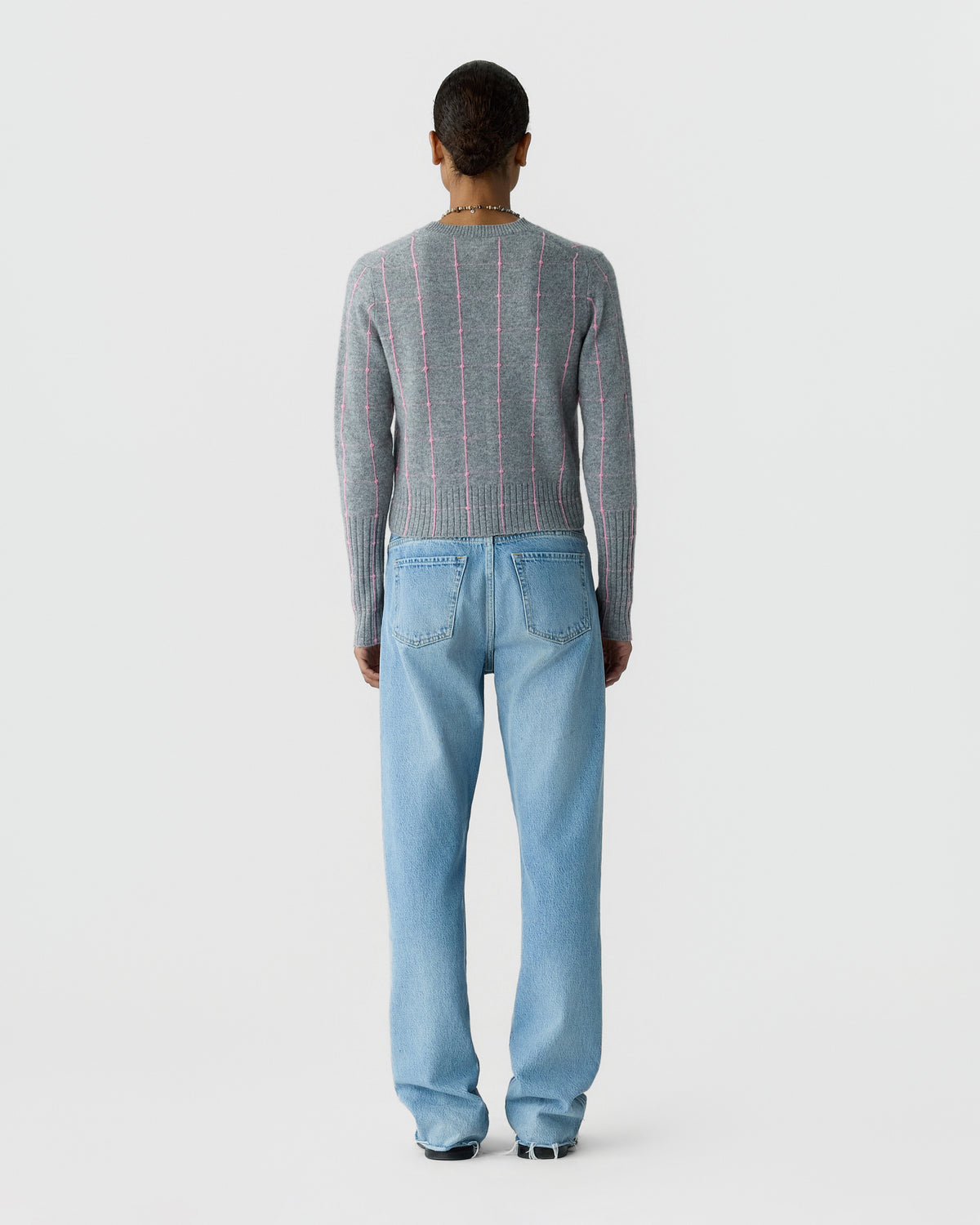 Shrunken Checker Crew - Heather Grey/Sprinkle