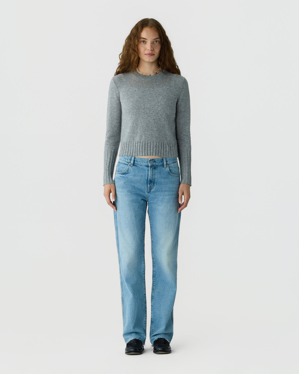 Shrunken Crew - Heather Grey