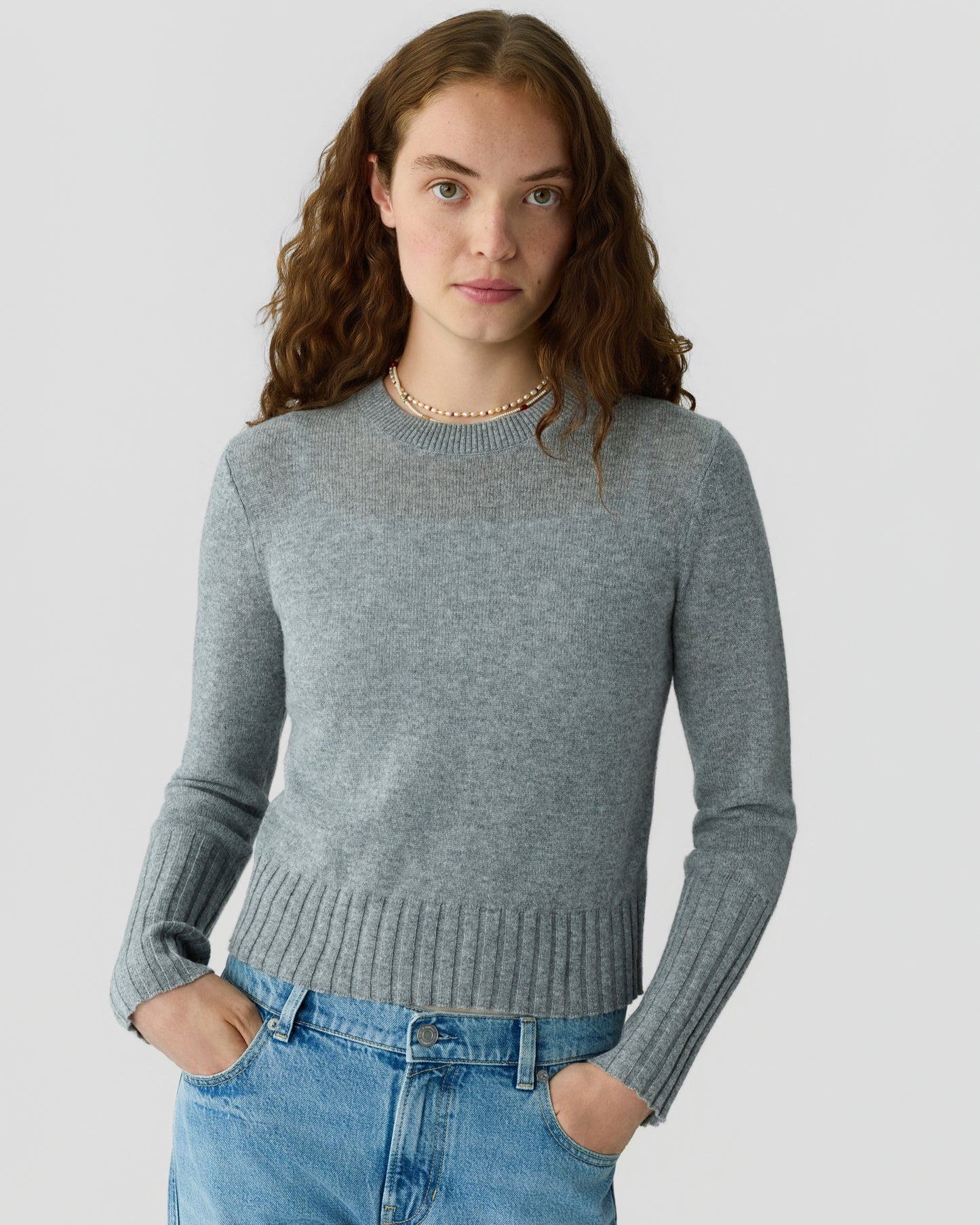 Shrunken Crew - Heather Grey