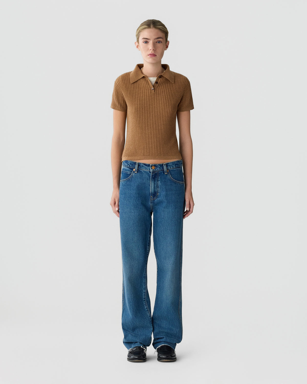 Shrunken Polo - Almond