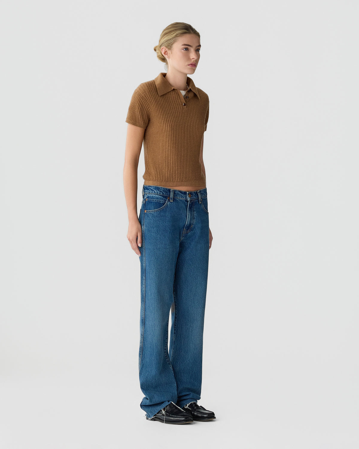 Shrunken Polo - Almond
