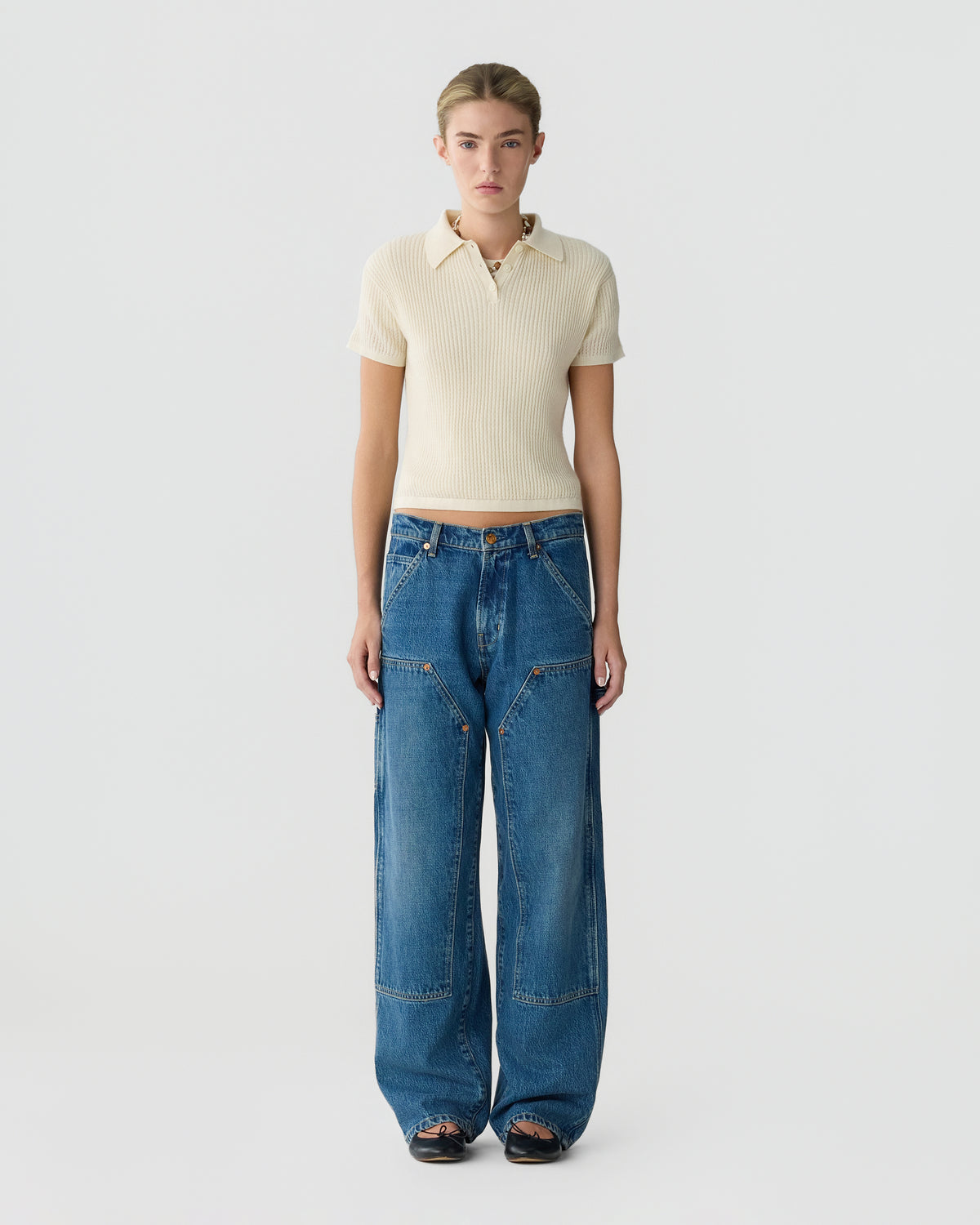 Shrunken Polo - Cream