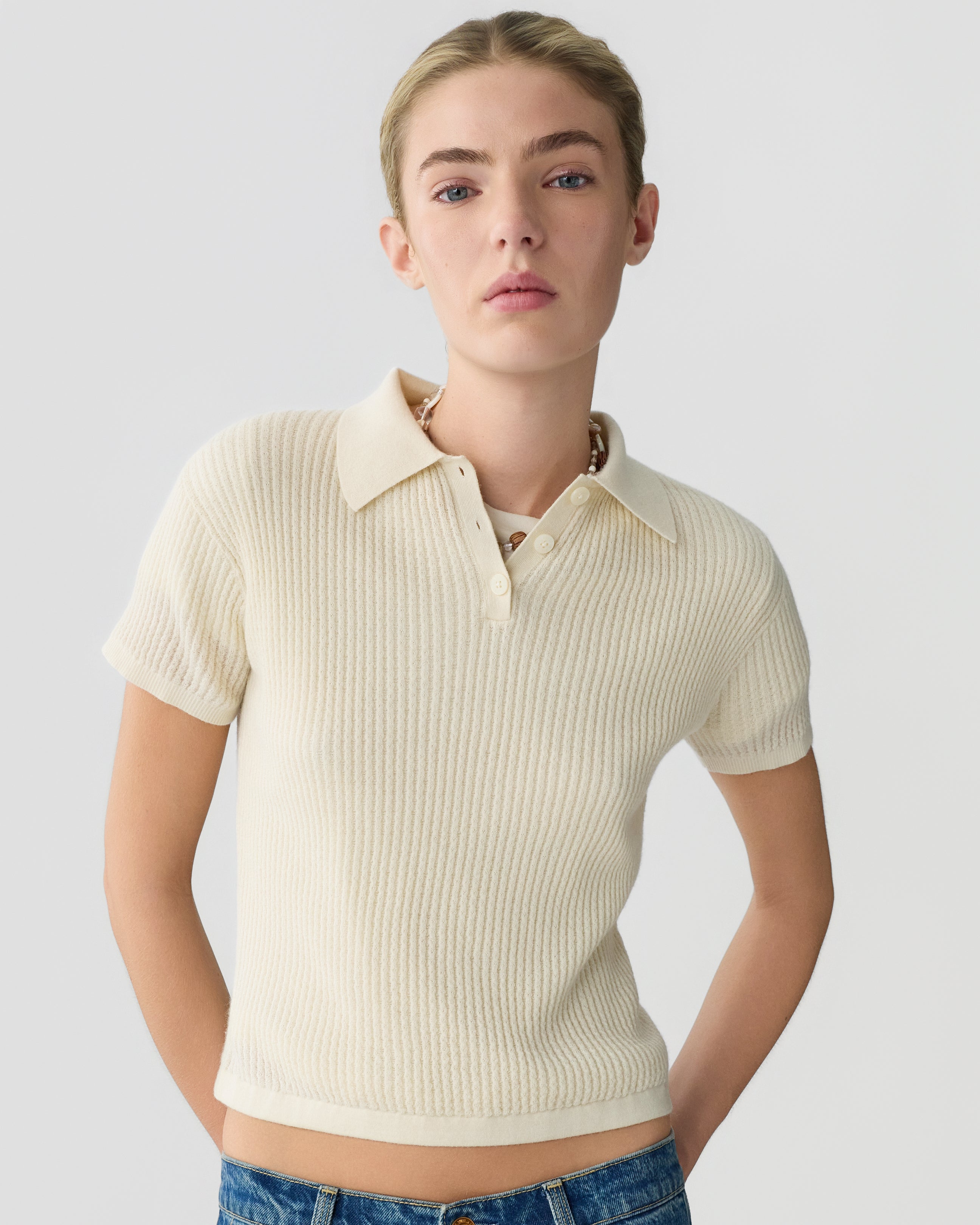 Shrunken Polo - Cream – Guest In Residence