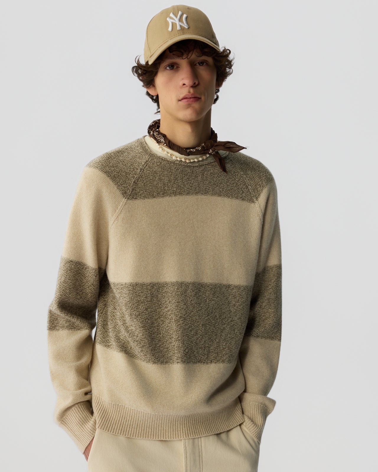 Stripe Island Rollneck - Sandstone Combo