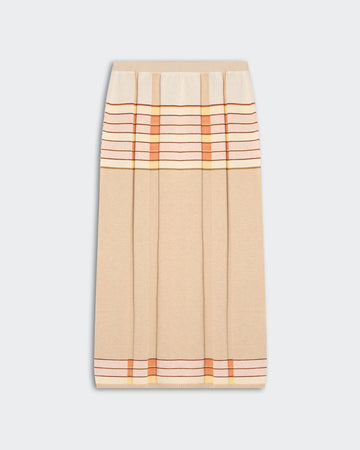 Plaited Rib Skirt - Sandstone Combo