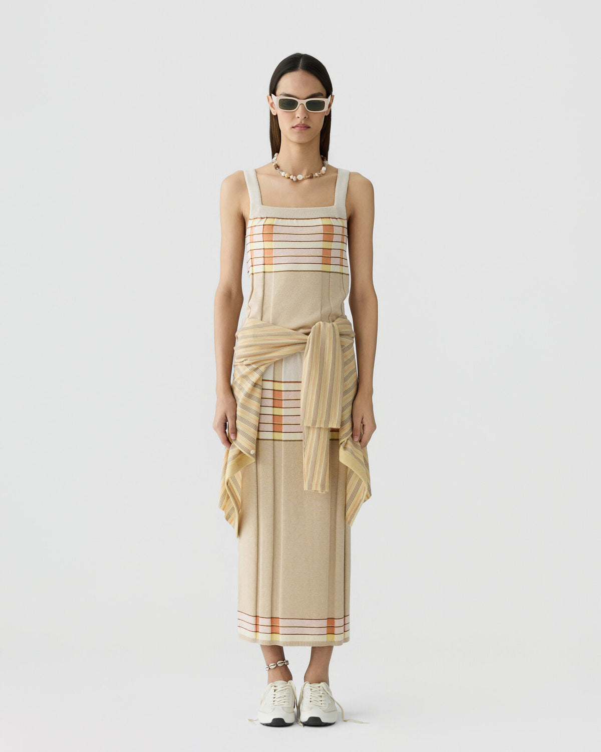 Plaited Rib Skirt - Sandstone Combo