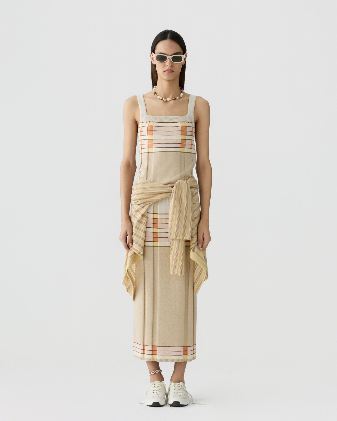 Plaited Rib Skirt - Sandstone Combo