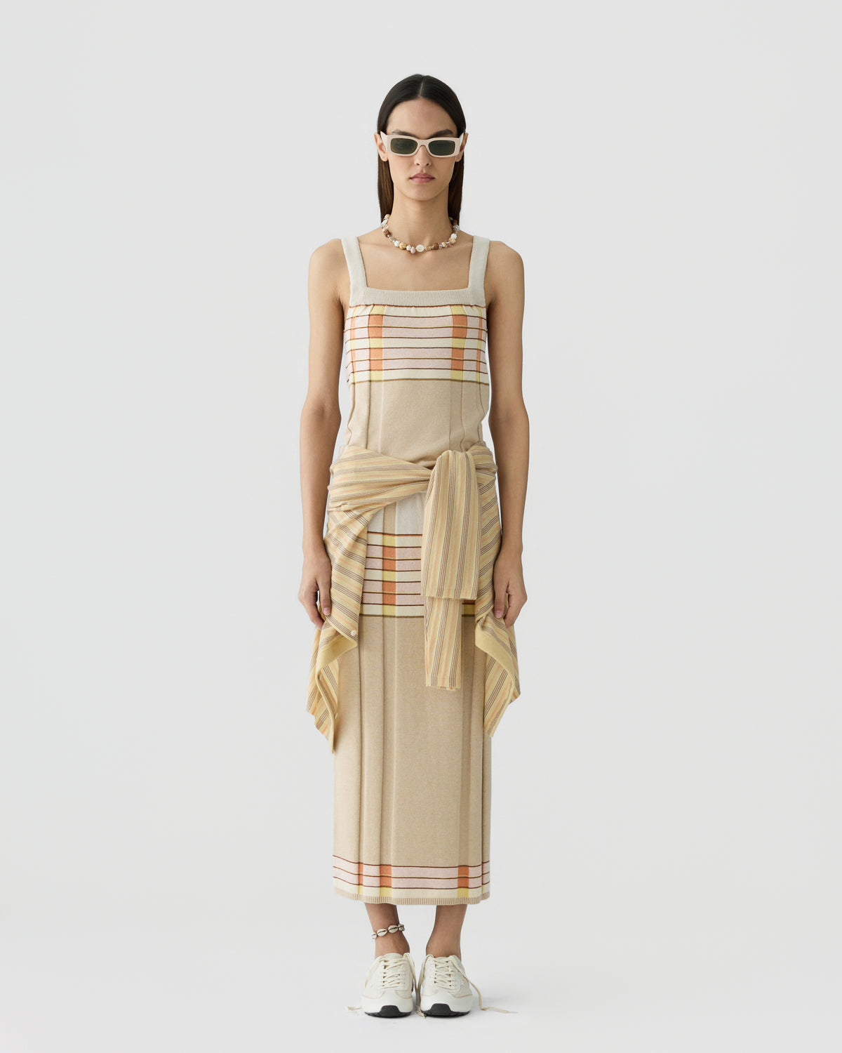Plaited Rib Skirt - Sandstone Combo