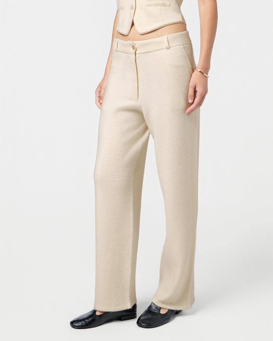 Seam Detail Trouser - Cream