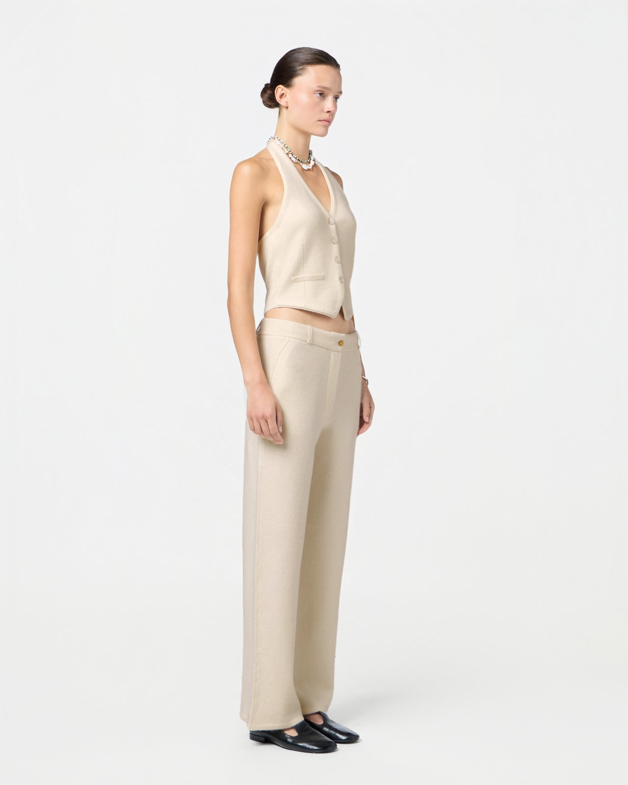 Tailored Trouser - Cream Guest In Residence Tailored Trouser - Cream Guest In Residence