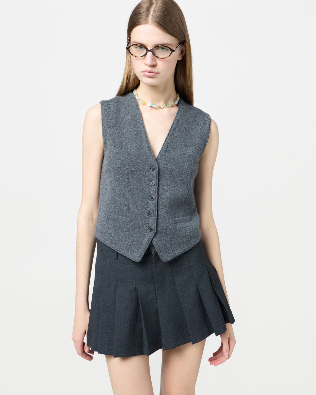 Tailored Vest - Charcoal