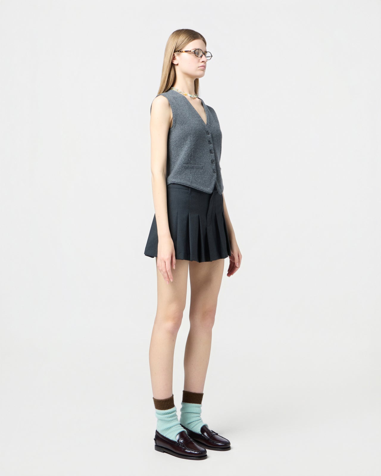 Tailored Vest - Charcoal