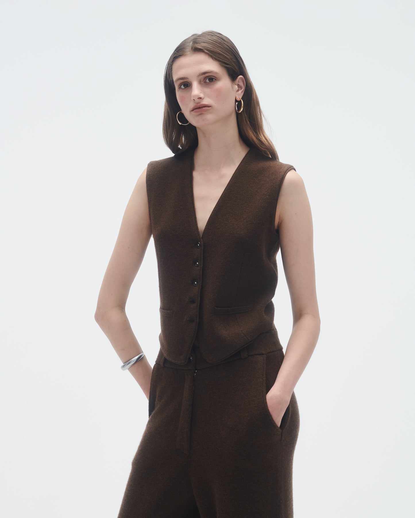 Tailored Vest - Chestnut