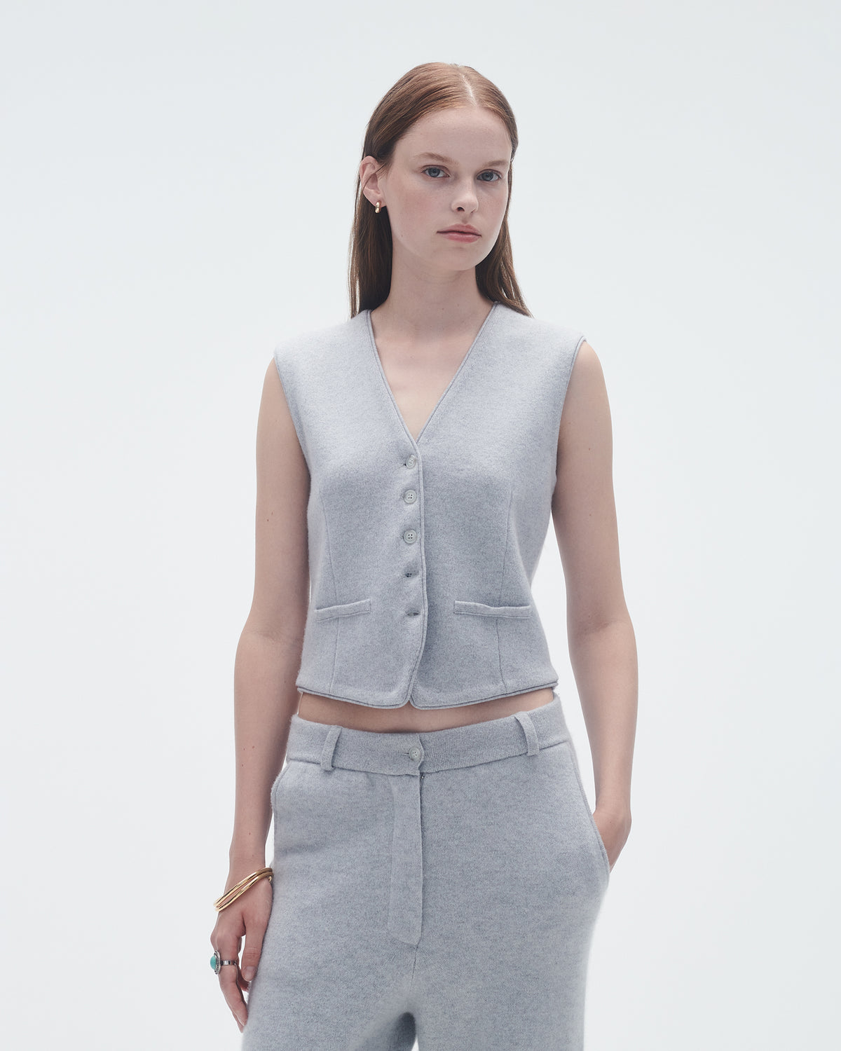 Tailored Vest - Stone