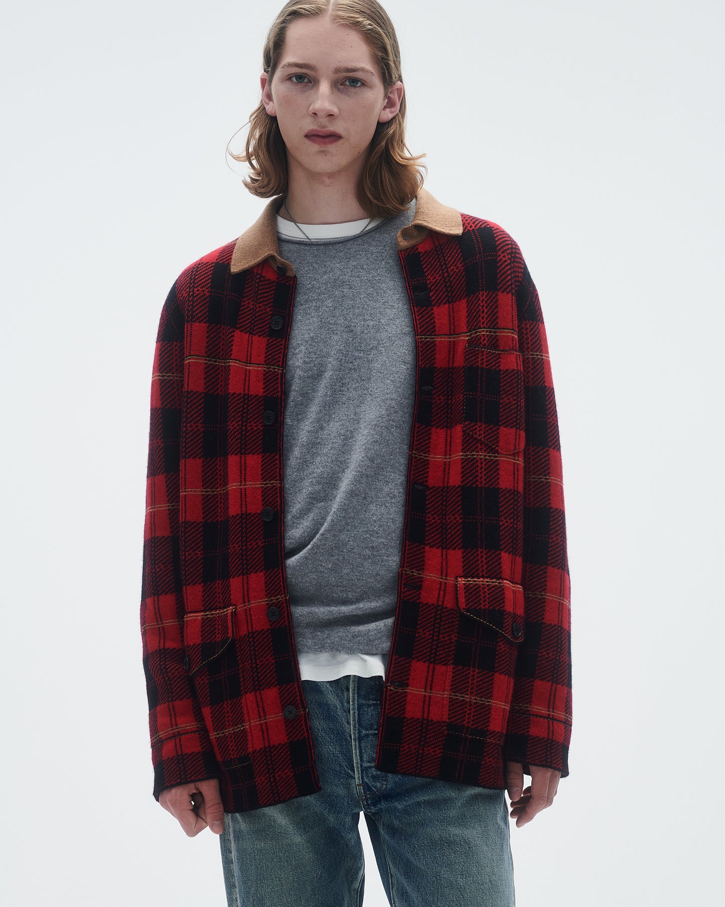 Tartan Industry Jacket - True Red Combo