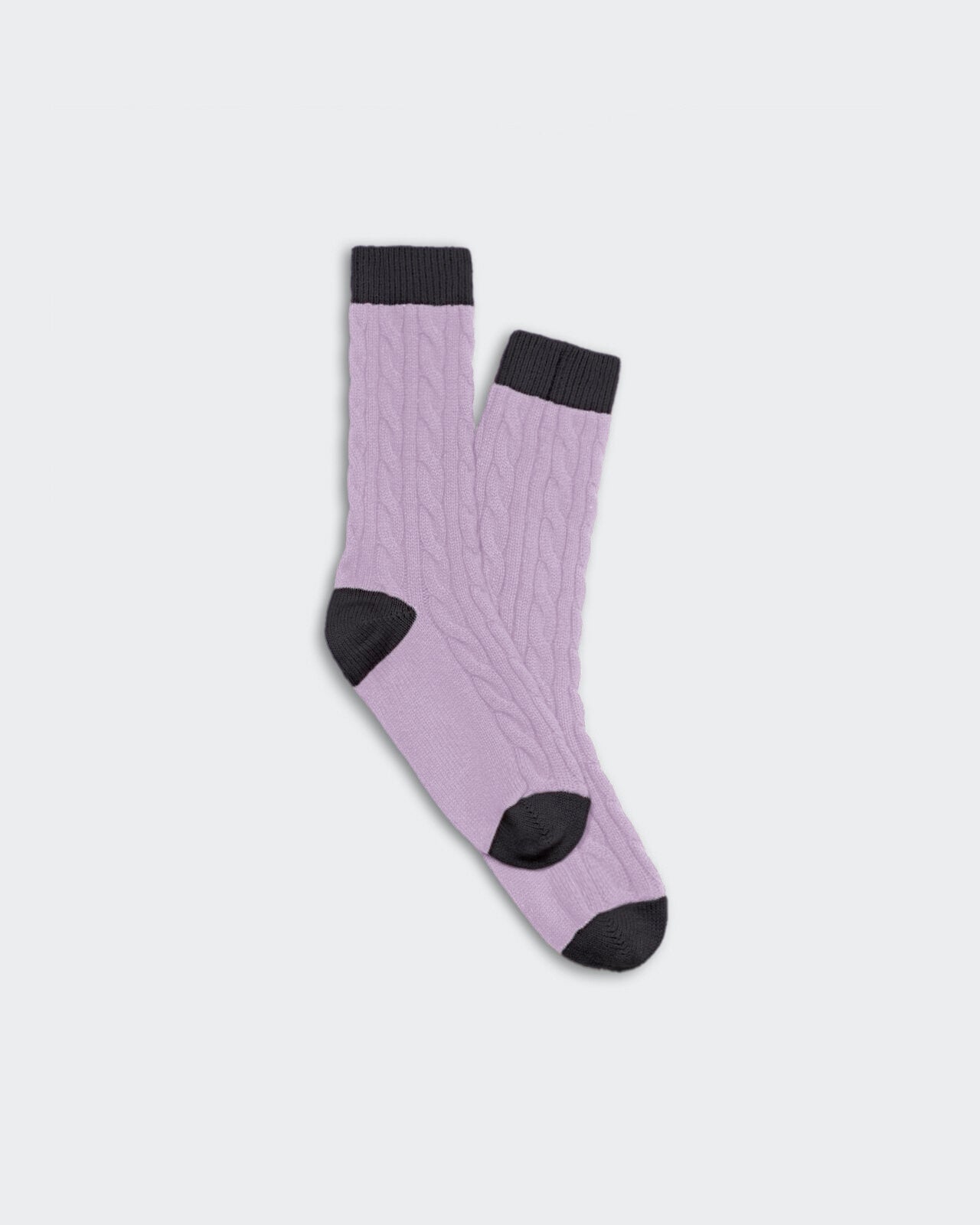 Guest In Residence Cable Socks - Dusk/Charcoal