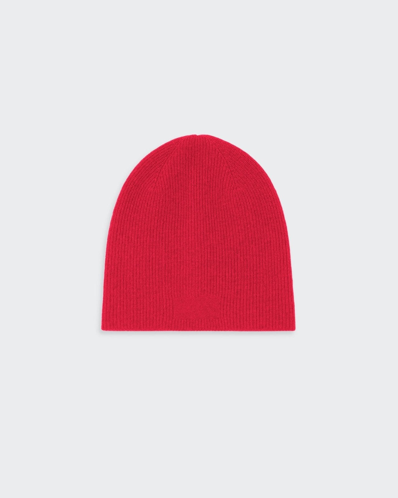 Reversible red and charcoal cashmere hat