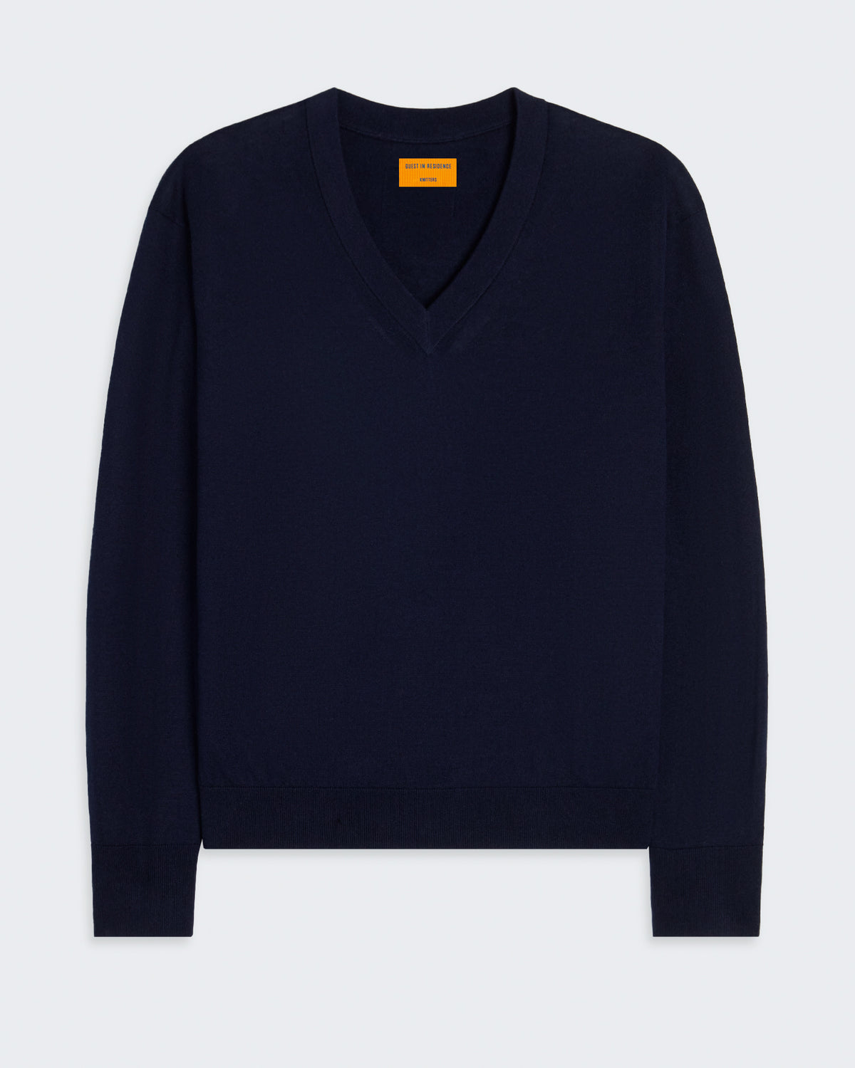 The V in Silk/Linen - Midnight