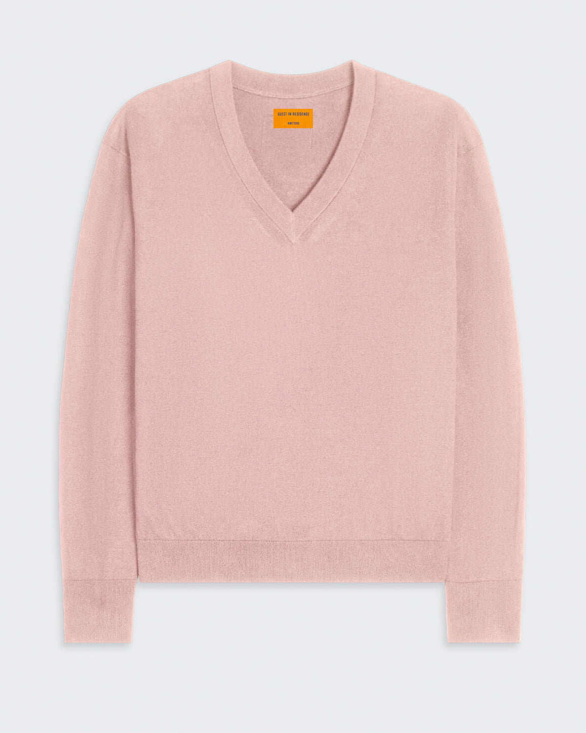 The V in Silk/Linen - Powder Pink