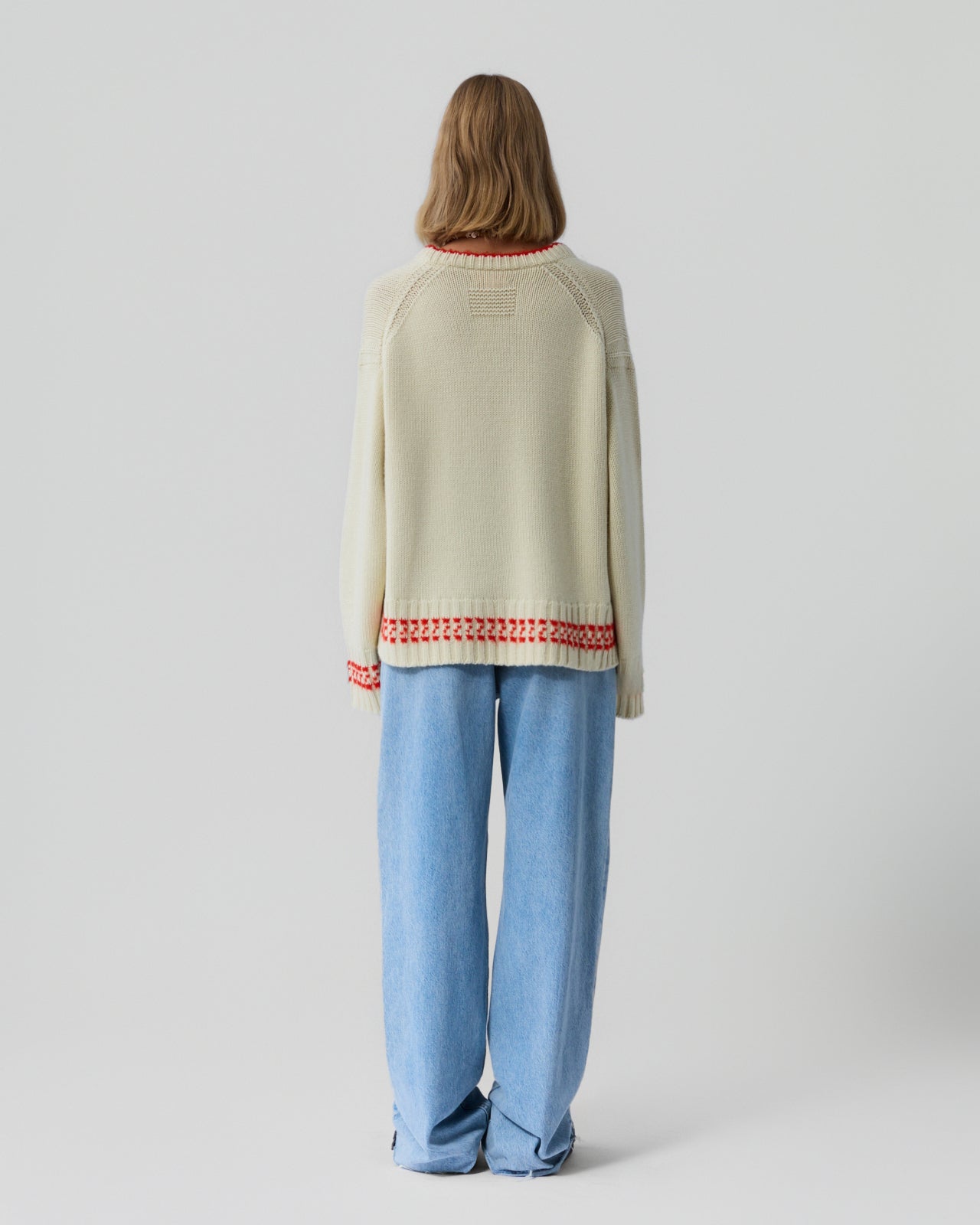 Tipped Cozy Crew - Mist/Chili