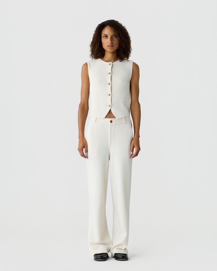 Guest in Residence — Tailored Trouser - Cream