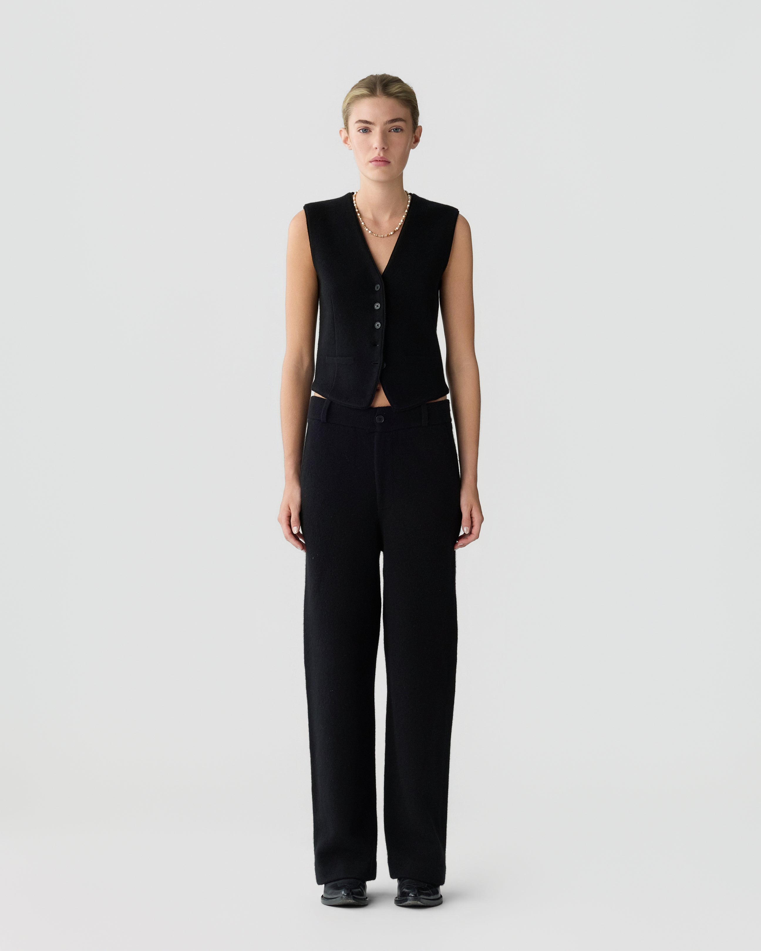 Tailored Vest - Black – Guest In Residence