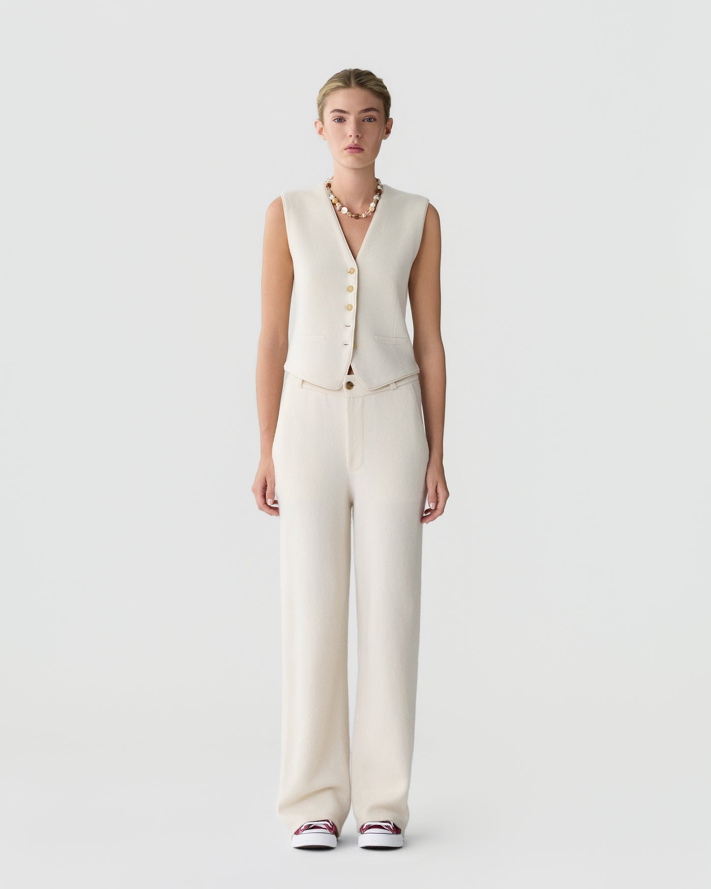 Tailored Vest - Cream