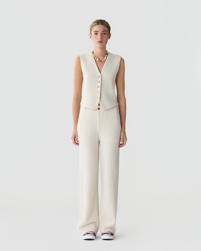 Guest in Residence — Tailored Vest - Cream