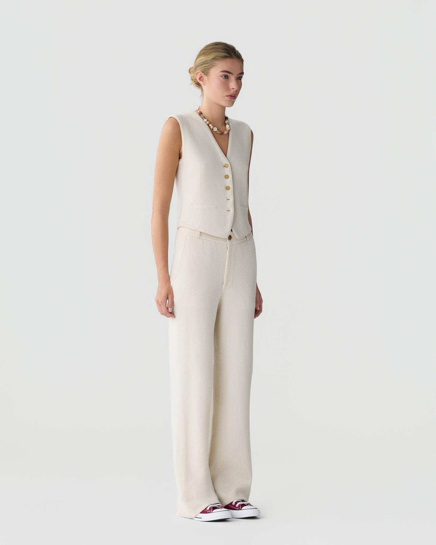 Tailored Vest - Cream