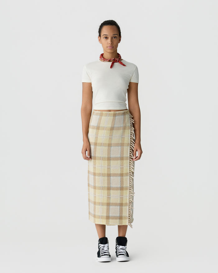 Guest in Residence — Tartan Wrap Skirt - Butter Combo