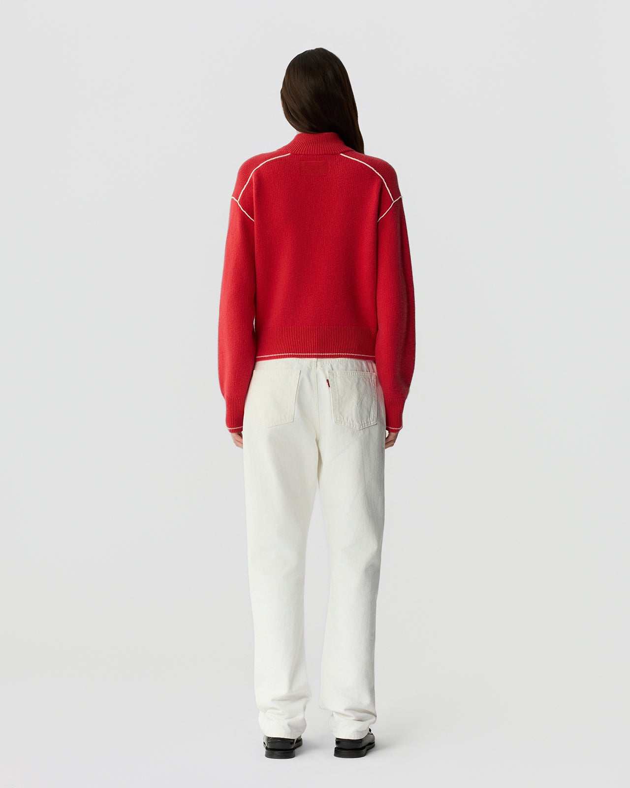 Track Jacket - Scarlet/Cream