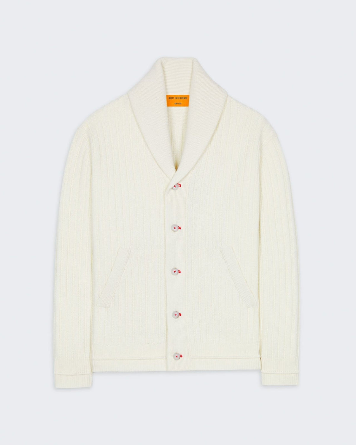 Varsity Cardigan In Cashmere Blend - Cream