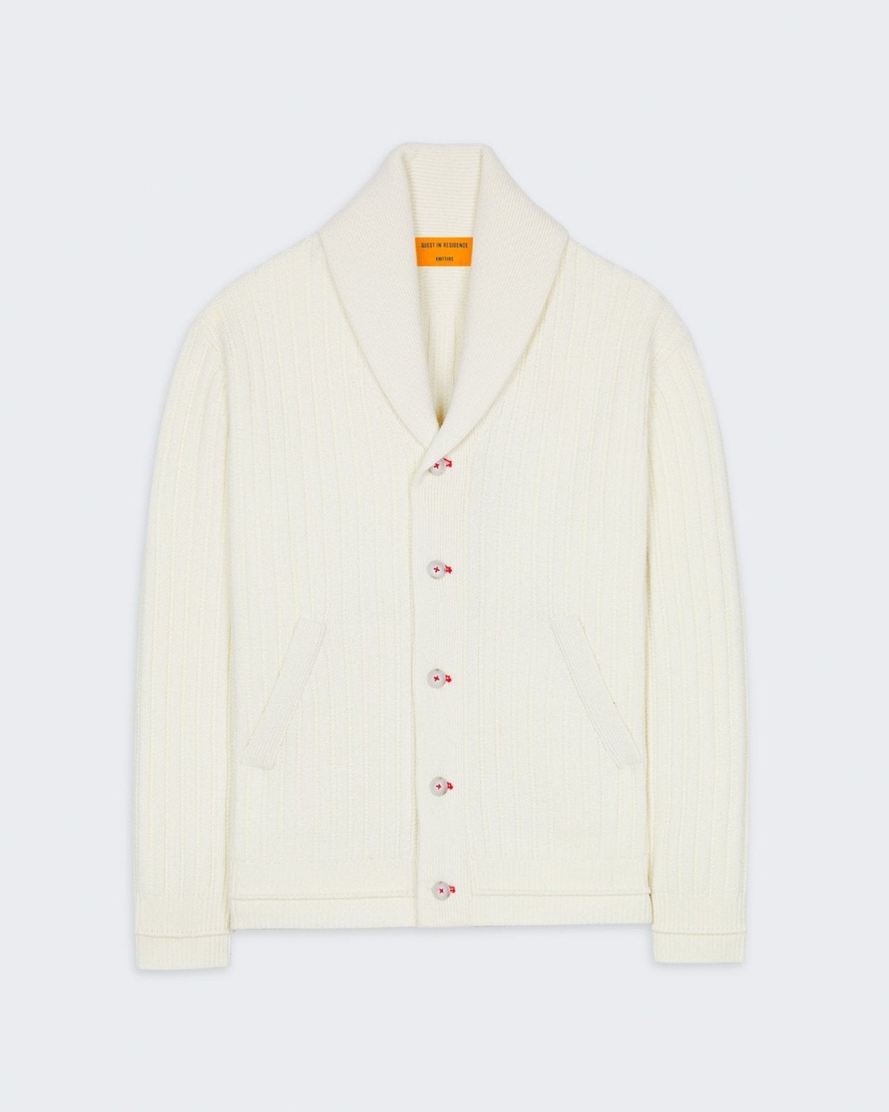 Varsity Cardigan In Cashmere Blend - Cream