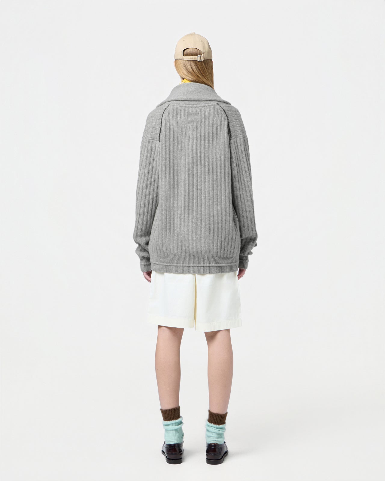 Varsity Cardigan - Heather Grey