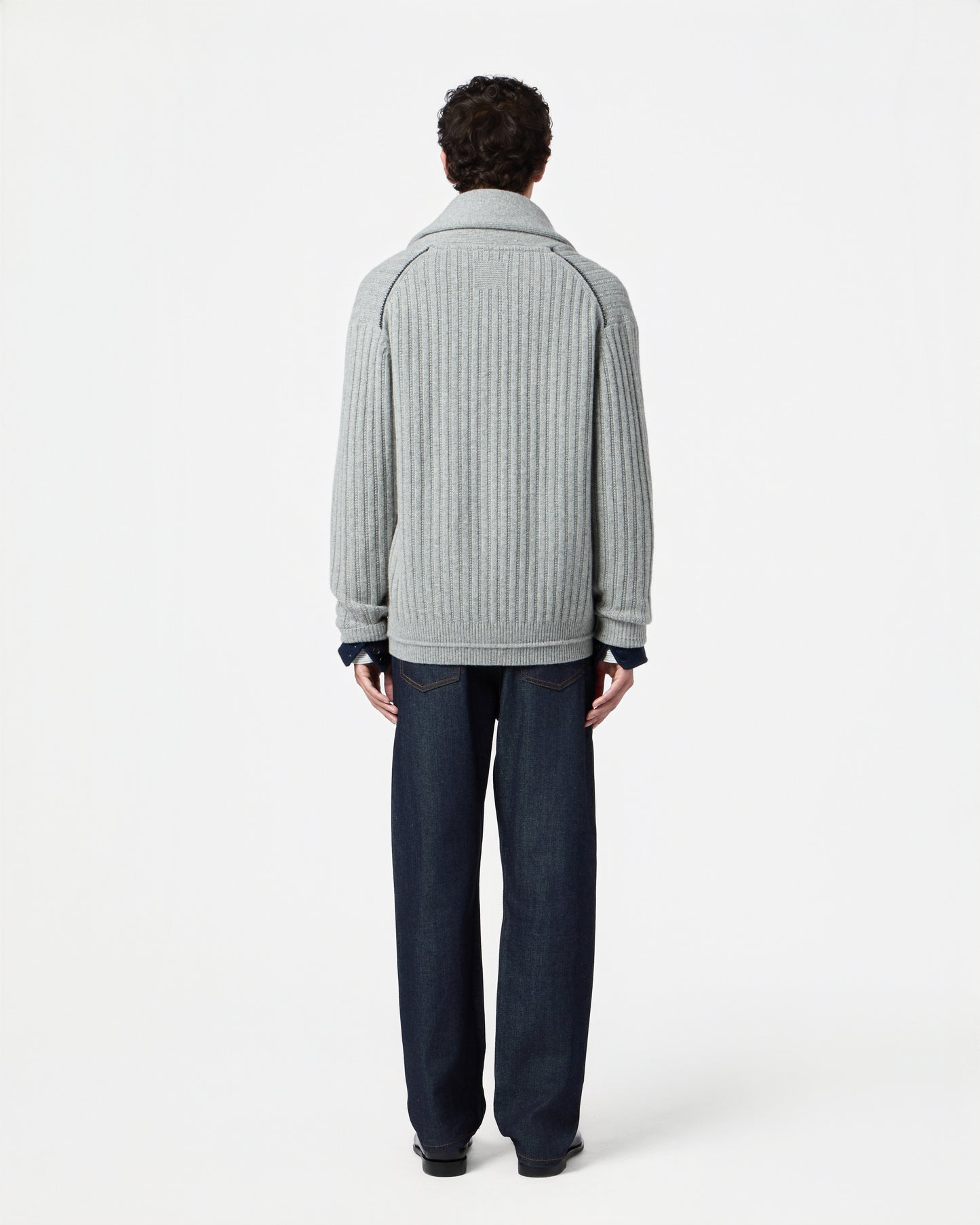 Varsity Cardigan - Heather Grey