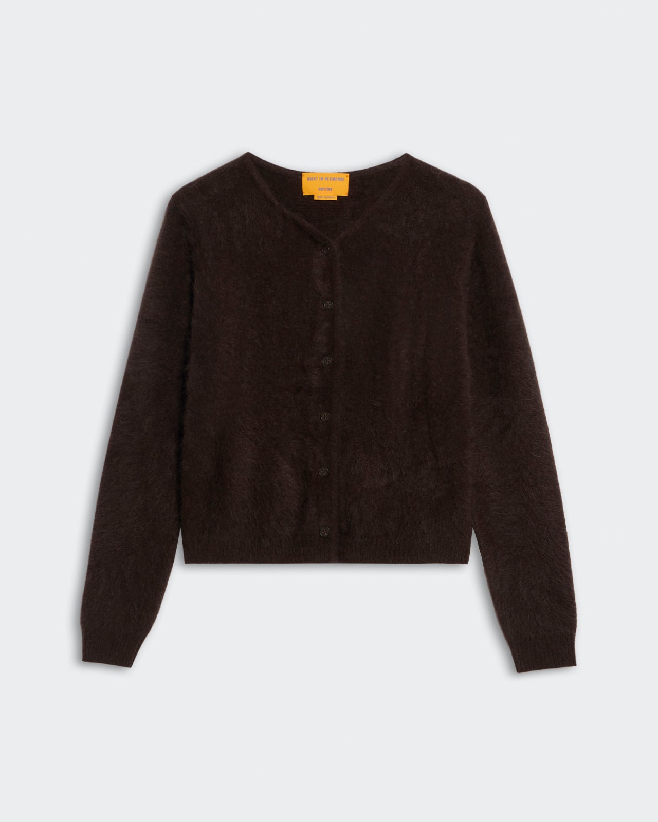 Grizzly Cardigan - Burnt Cocoa is a long sleeve button-up cardigan in a rich dark brown color.