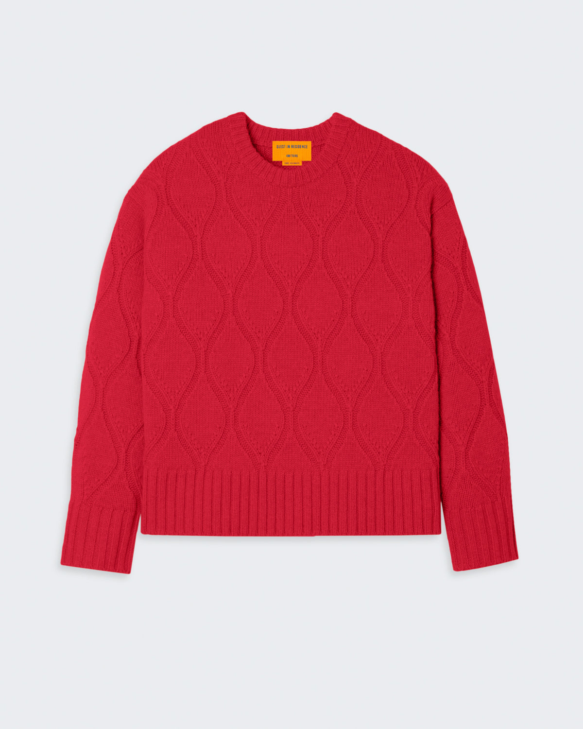 Wavy Cozy Crew In Cashmere  - True Red