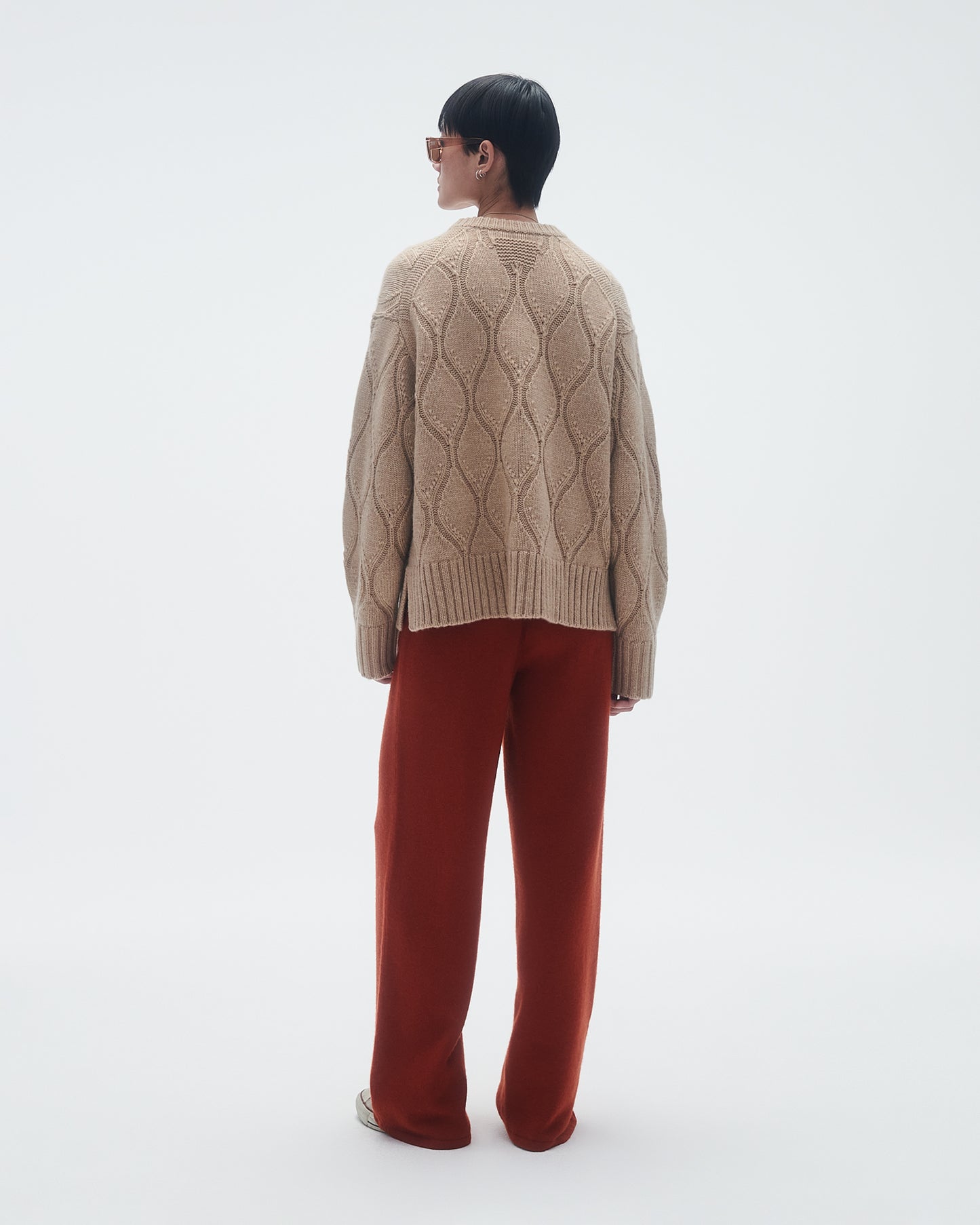 Wavy Cozy Crew In Cashmere  - Dune