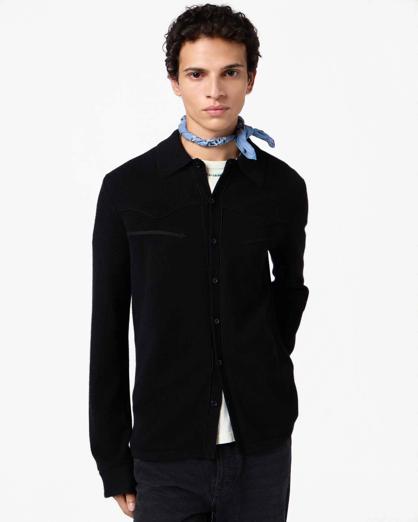 Western Button Up Shirt - Black