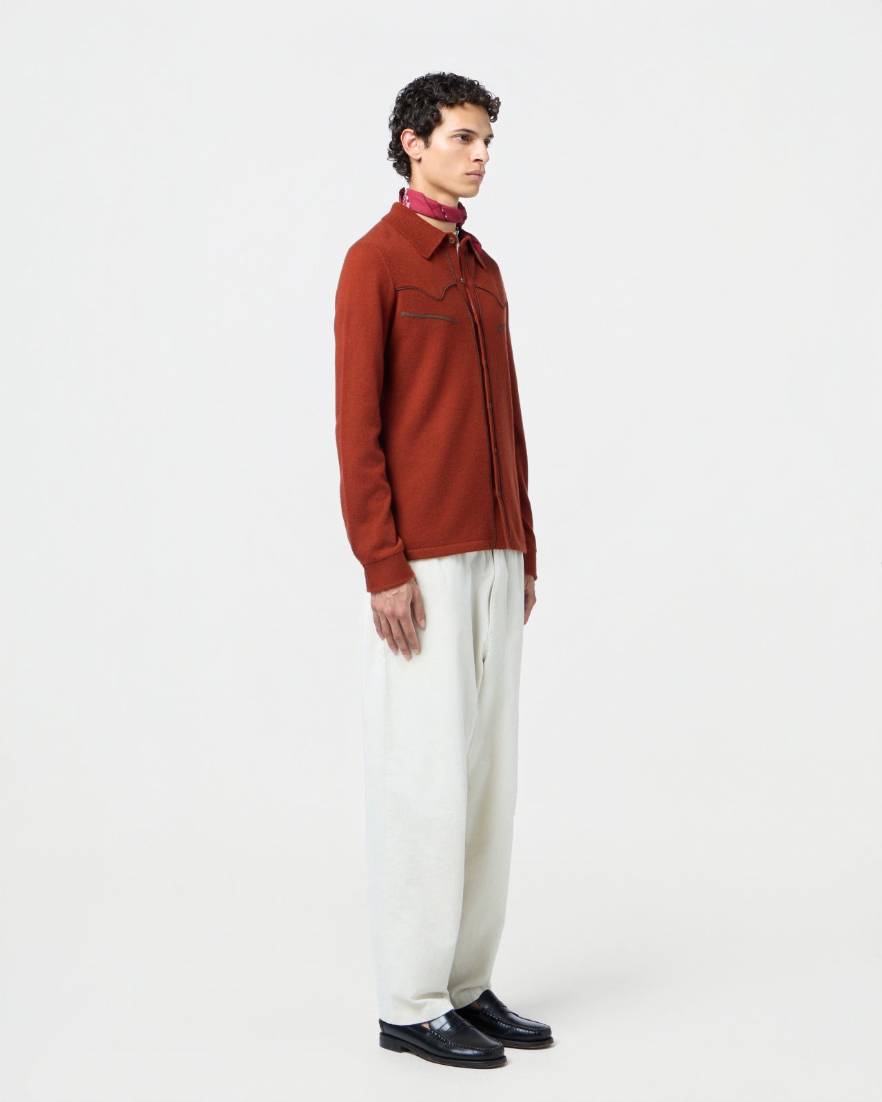 Western Button Up Shirt - Cinnamon