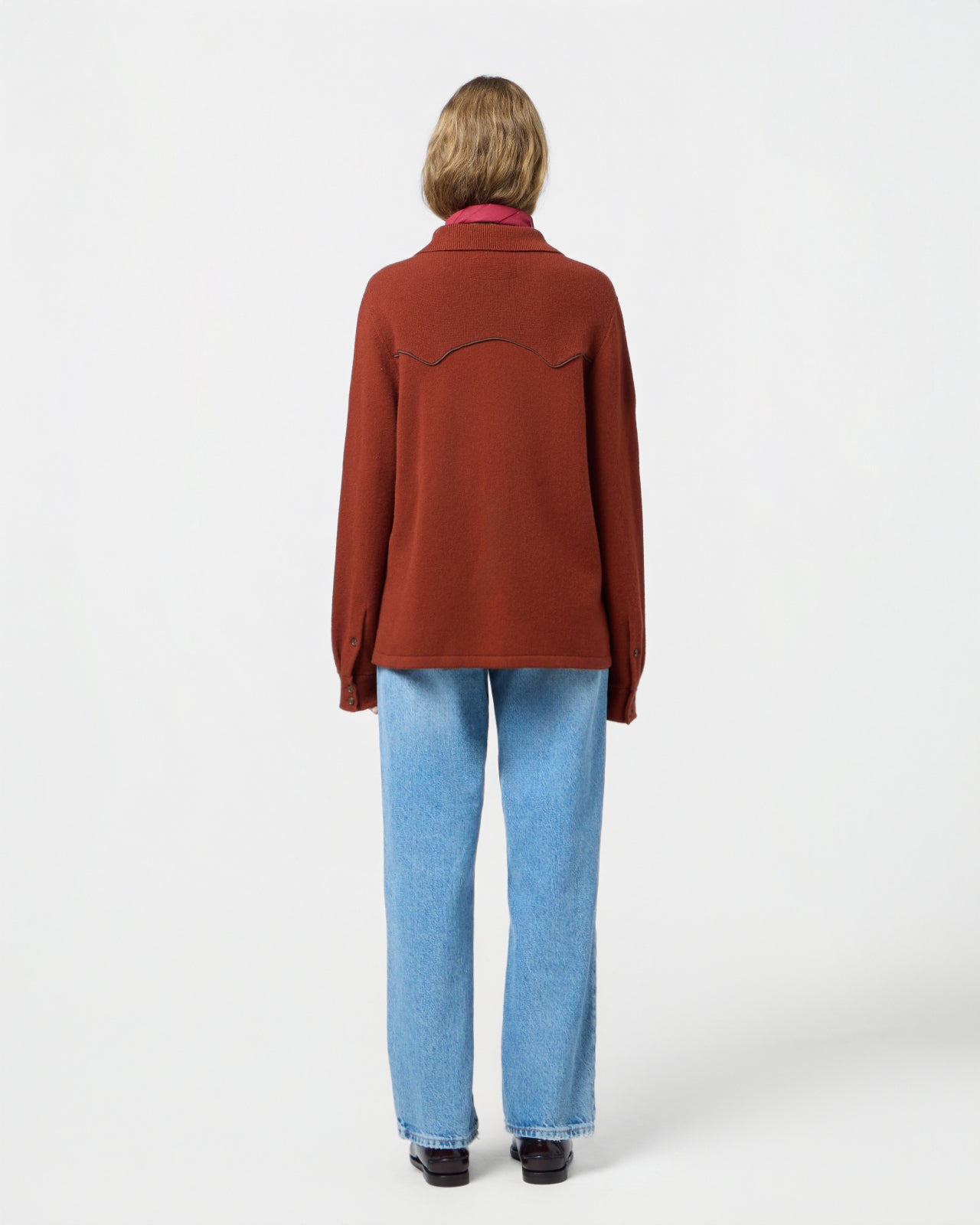 Western Button Up Shirt - Cinnamon