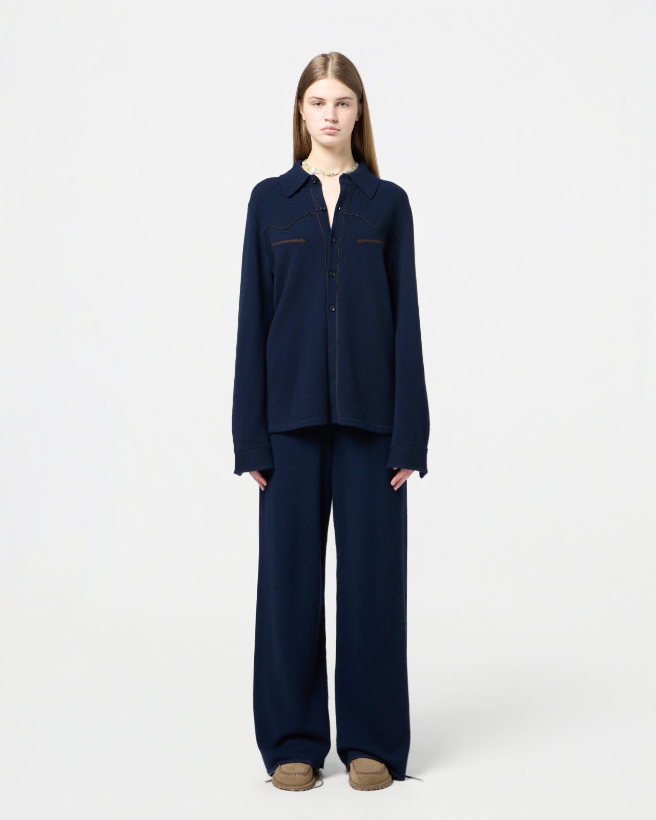 Western Button Up Shirt - Midnight