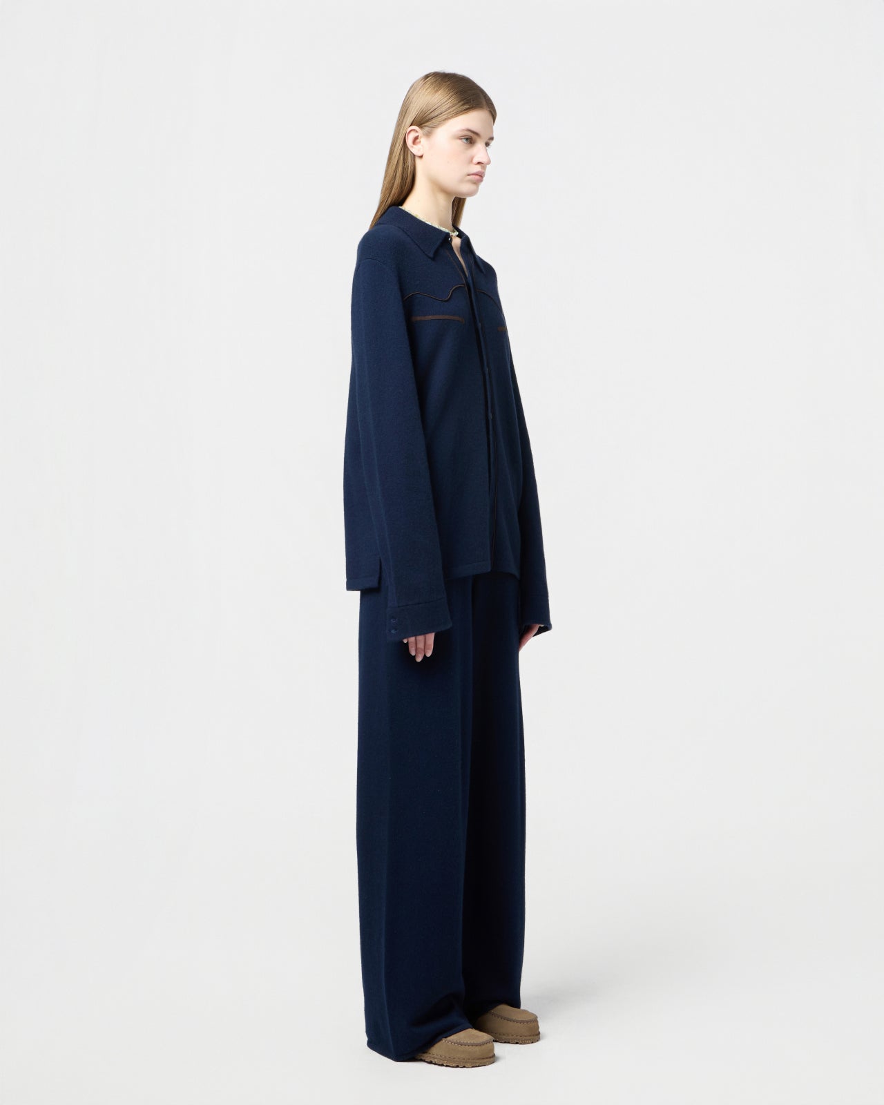 Western Button Up Shirt - Midnight