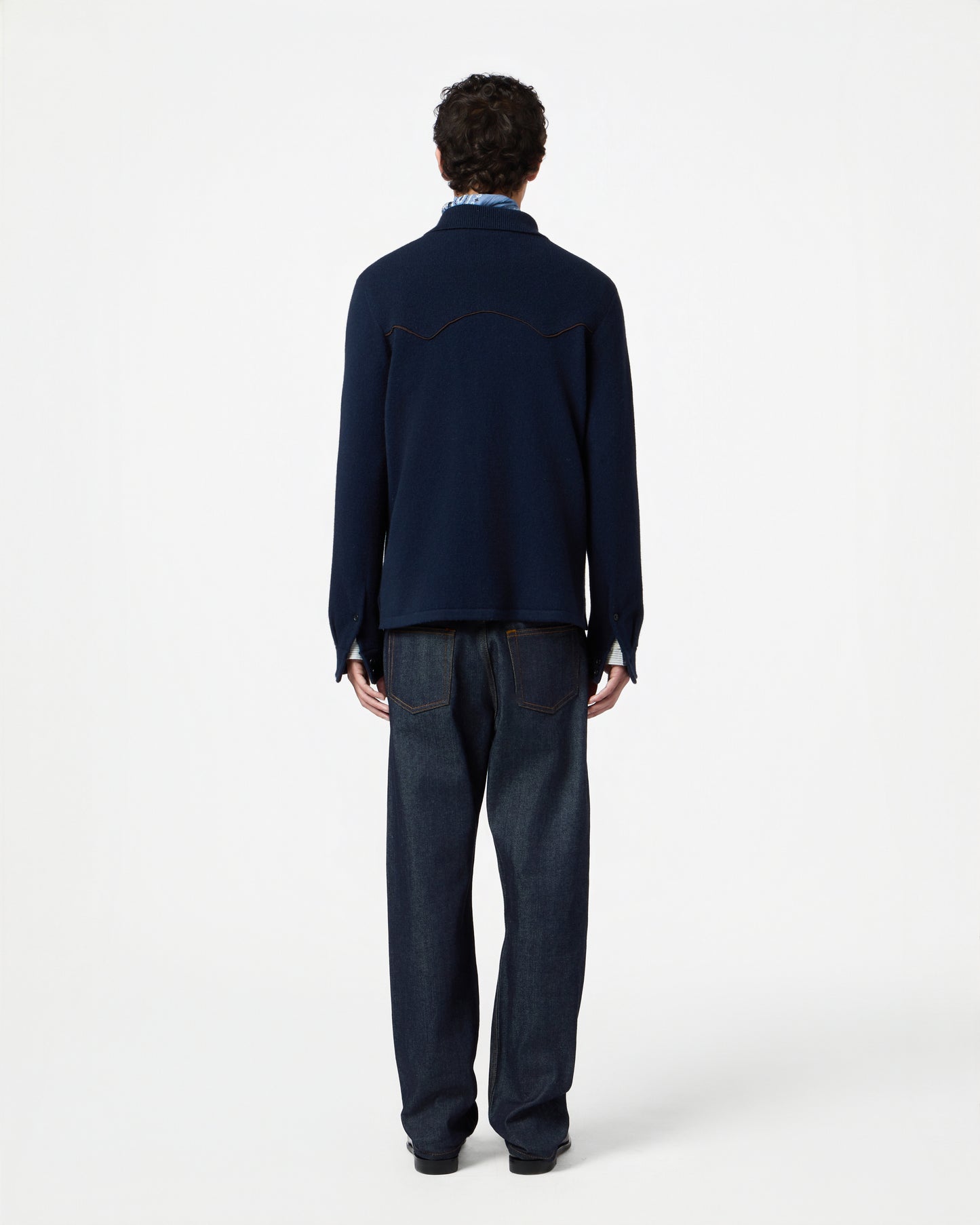 Western Button Up Shirt - Midnight