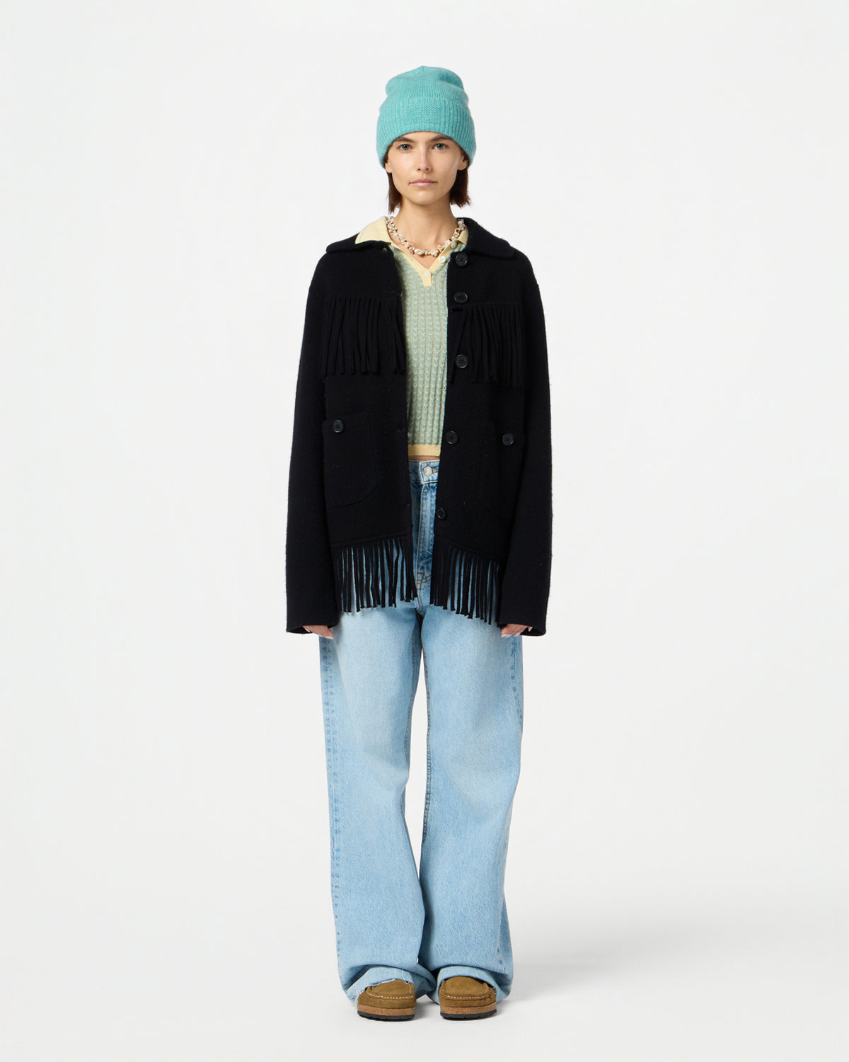 Western Fringe Jacket - Black