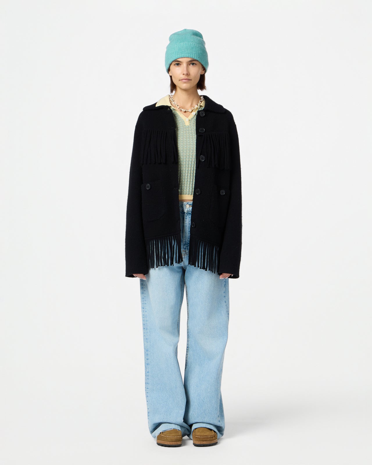 Western Fringe Jacket - Black