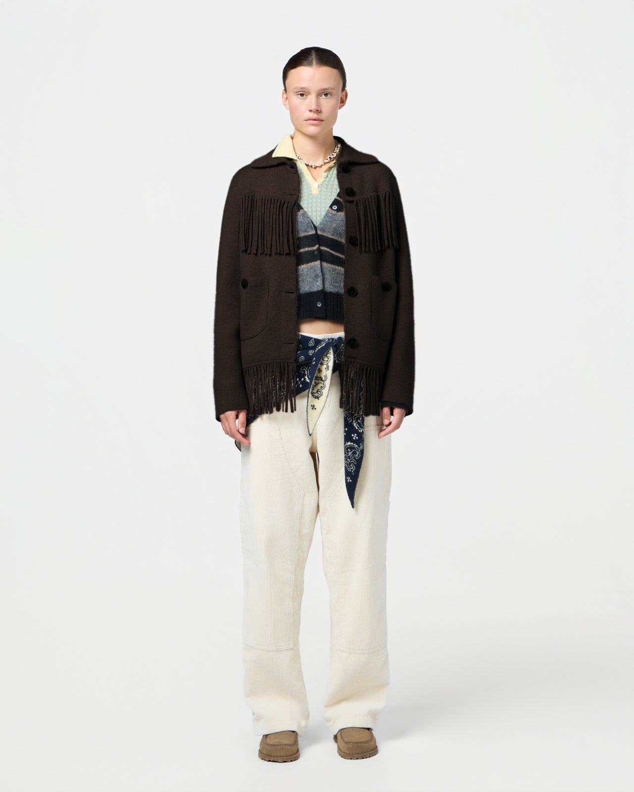 Western Fringe Jacket - Burnt Cocoa