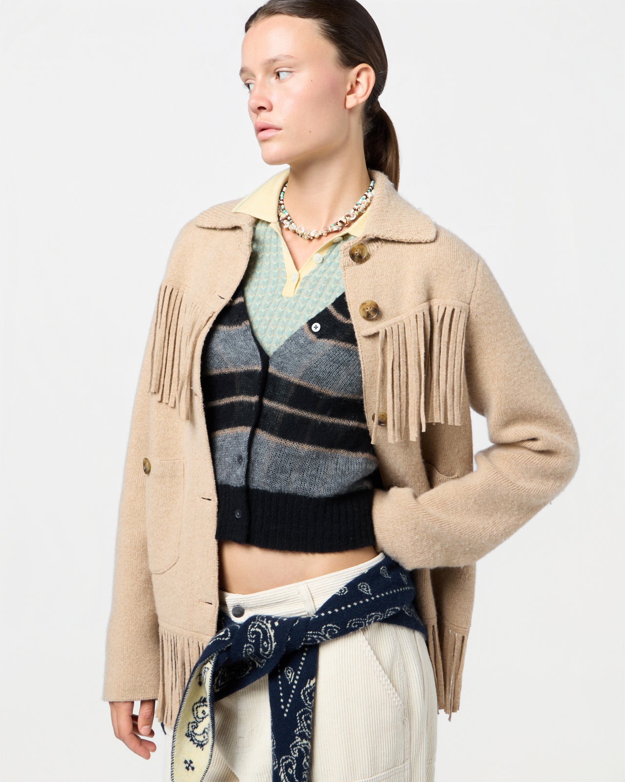 Western Fringe Jacket - Dune