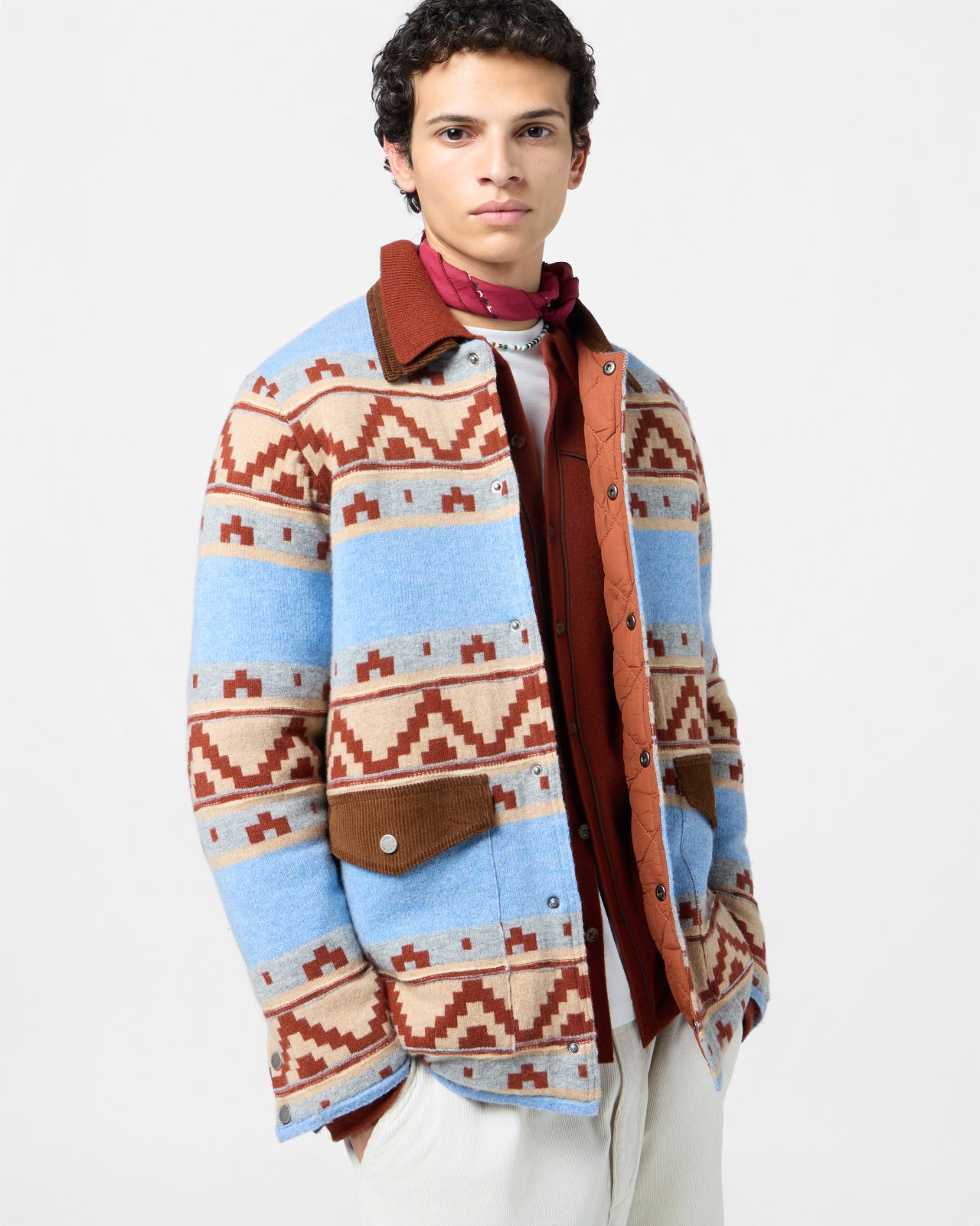 Western Industry Jacket - Heather Blue Combo